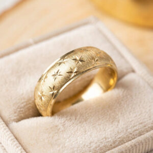 Argolla Cielo Estrellado · Matrimonio · Oro 10k ANIL-ORO14K-2003