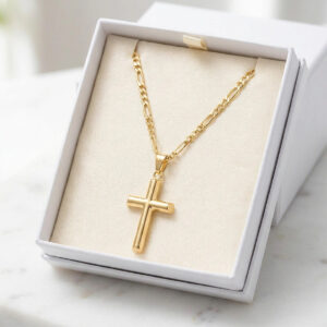 Collar con Crucifijo en Oro 10k - COLL-ORO10K-006